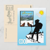  Ski Poster, Ski Bretton Bossen Briefkaart (Voorkant / Achterkant)