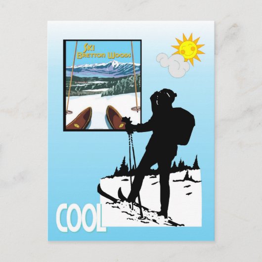  Ski Poster, Ski Bretton Bossen Briefkaart (Voorkant)