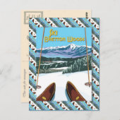  Ski Poster, Ski Bretton Bossen Briefkaart (Voorkant / Achterkant)
