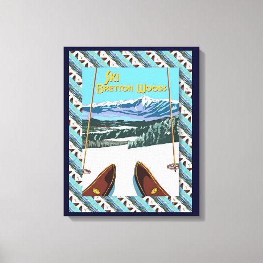  Ski poster, Ski Bretton Bossen Canvas Afdruk (Voorkant)