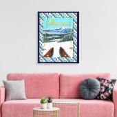  Ski poster, Ski Bretton Bossen Canvas Afdruk (Insitu (Woonkamer))