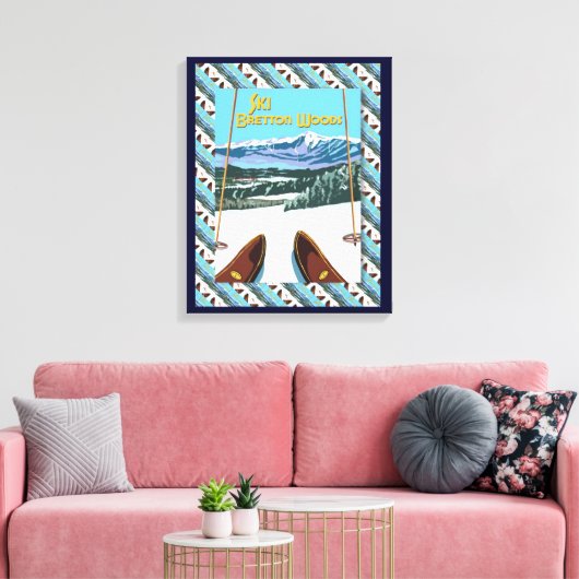  Ski poster, Ski Bretton Bossen Canvas Afdruk (Insitu (Woonkamer))