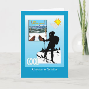 Ski Poster, Ski Bretton Bossen Feestdagen Kaart