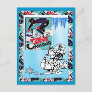 Ski Poster, Ski Colorado Briefkaart