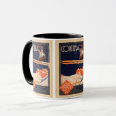  Ski Poster, Ski Cortina, Italië Mok (Voorkant links)