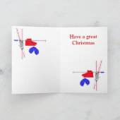  Ski Poster, Ski Italië, Alitalia Feestdagen Kaart (Binnen)