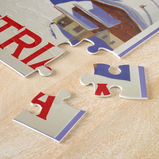 Ski Poster, Ski Oostenrijk Legpuzzel (Zijkant)