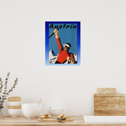  Ski Poster, Ski Oostenrijk Poster (Keuken)
