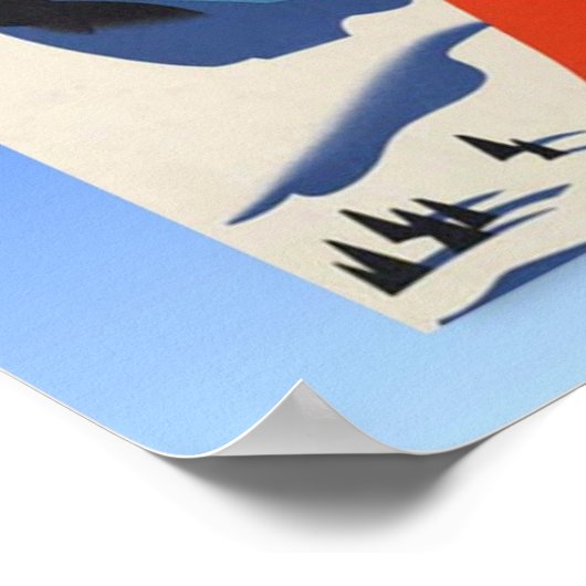  Ski Poster, Ski Oostenrijk Poster (Hoek)