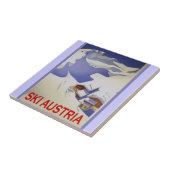  Ski Poster, Ski Oostenrijk Tegeltje (Zijkant)