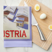  Ski Poster, Ski Oostenrijk Theedoek (Quarter Fold)