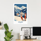 Ski Poster Sölden Oostenrijk 1 (Thuiskantoor)