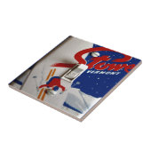  ski-poster,    Stowe, Vermont Tegeltje (Zijkant)