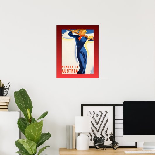  Ski-poster, winter in Oostenrijk Poster (Thuiskantoor)