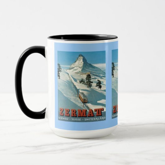 Ski Poster, Zwitserland, Zermatt; Mok (Links)