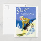 Ski pret in Courcheval Briefkaart (Voorkant / Achterkant)
