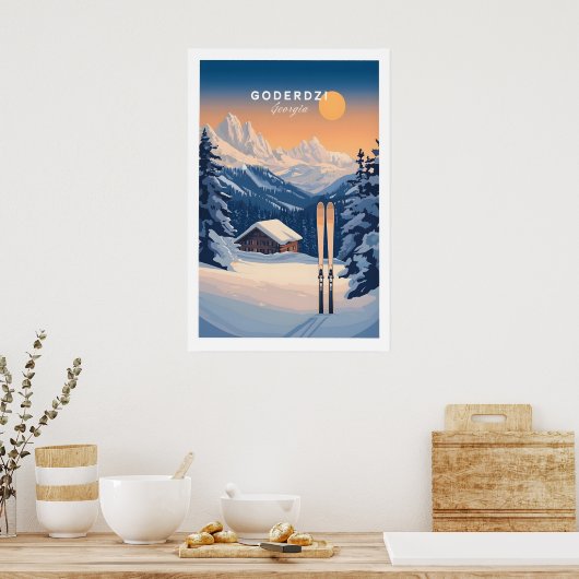 Ski Print Goderdzi Georgië 1 (Keuken)