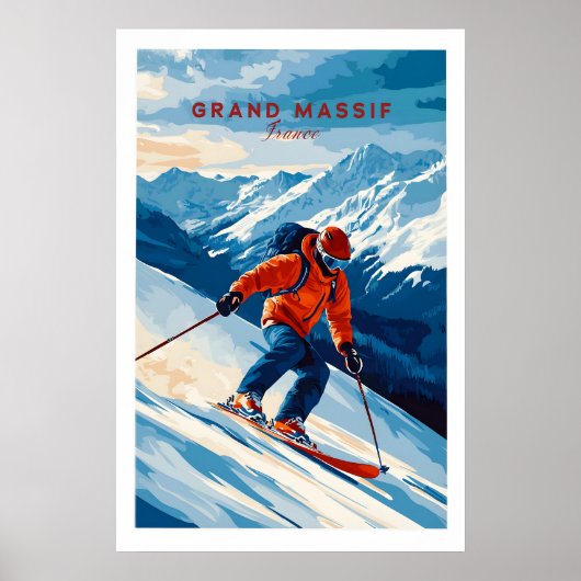 Ski Print Grand Massif Frankrijk 1 (Voorkant)