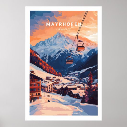 Ski Print Mayrhofen Oostenrijk 1 (Voorkant)