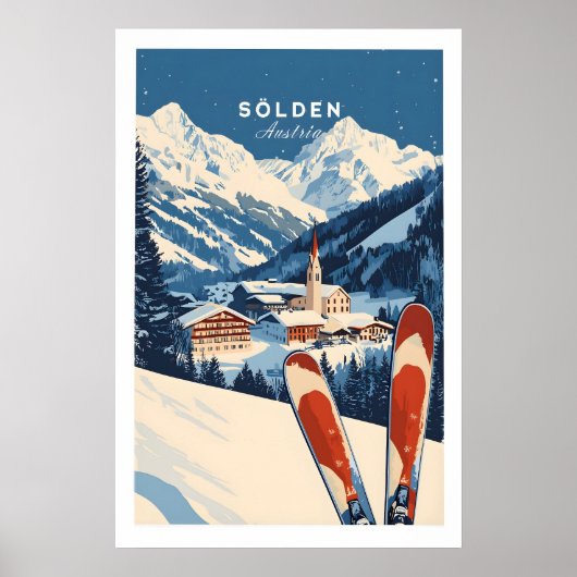Ski Print Sölden Oostenrijk 1 (Voorkant)