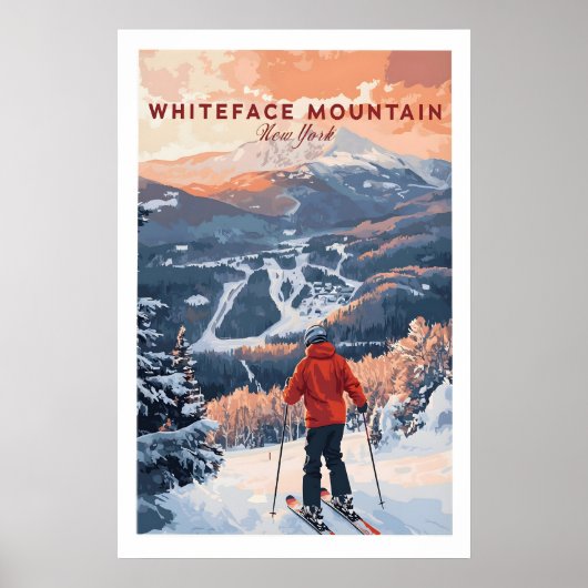 Ski Print Whiteface Mountain New York 1 (Voorkant)