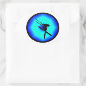 SKI PURE SNEEUW OVALE STICKER (Tas)