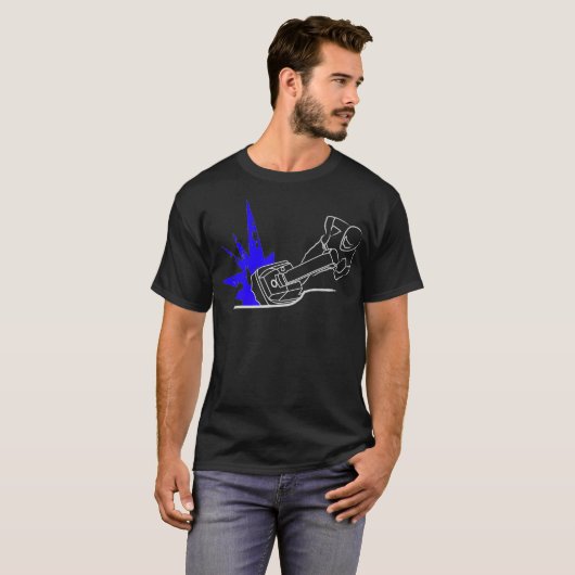 Ski PWC 90s Design Stand-Up Ski Graphic des T-shirt (Voorkant volledig)