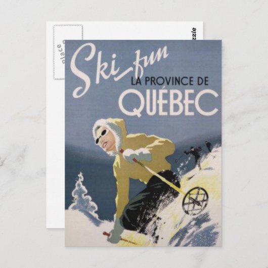 Ski Quebec Briefkaart (Voorkant / Achterkant)