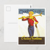  Ski Quebec Canada Chateau Frontenac Briefkaart (Voorkant / Achterkant)