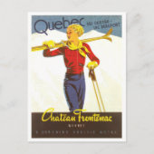  Ski Quebec Canada Chateau Frontenac Briefkaart (Voorkant)