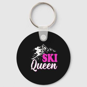 Ski queen wintersport atlete skiën snowboarden sleutelhanger