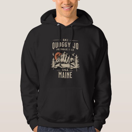 Ski Quoggy Jo Presque Isle Maine Adventure Hoodie (Voorkant)