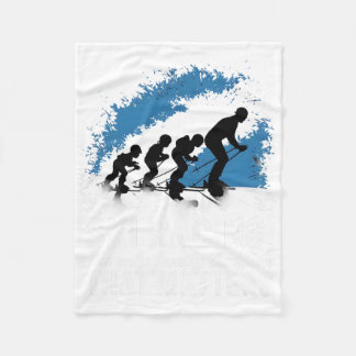Ski Racing De Enige Familie Tradities Alpineskiën Fleece Deken