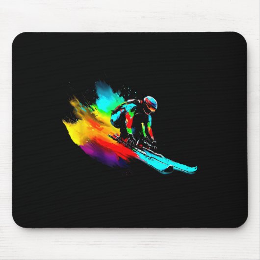 Ski Racing Rainbow Muismat (Voorkant)