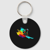 Ski Racing Rainbow Sleutelhanger (Voorkant)