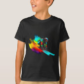 Ski Racing Rainbow T-shirt (Voorkant)