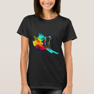 Ski Racing Rainbow T-shirt