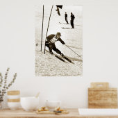 Ski Racing Slalom Skiing Sportdownhill Skiing Poster (Keuken)