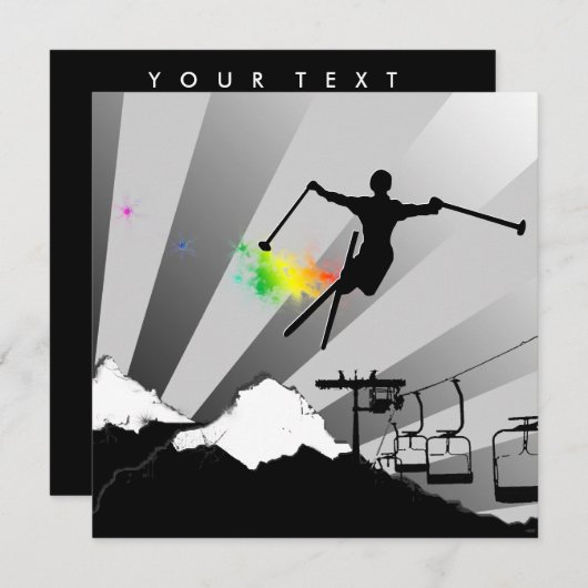 Ski: Rainbow Powder Trail Kaart (Voorkant / Achterkant)