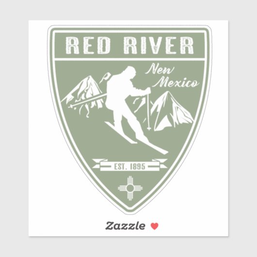 Ski Red River New Mexico Sticker (Vel)