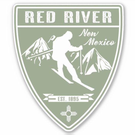 Ski Red River New Mexico Sticker (Voorkant)