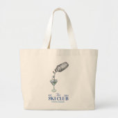 Ski reis aquarel blauw grote tote bag (Voorkant)