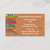 Ski Rentals Skiing Instructors Custom Visitekaartje (Voorkant)