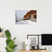 Ski resort chalet poster (Thuiskantoor)