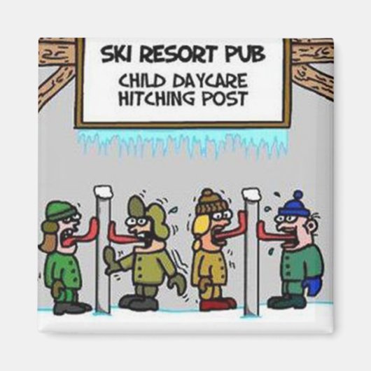 Ski Resort Child Daycare Magneet (Voorkant)