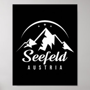 Ski Resort Seefeld Oostenrijk Skiën Snowboarden So Poster