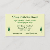 Ski Resort Visitekaartje (Achterkant)