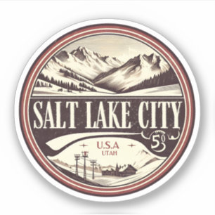 Ski-resorts in Salt Lake City Utah ski-cadeaus Sticker