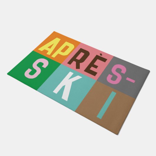 Ski Retro Après Ski Color Blocks Deurmat (Schuin)