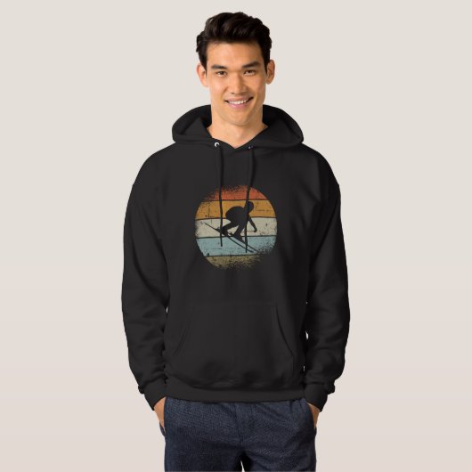 Ski Retro-ontwerp Hoodie (Voorkant volledig)